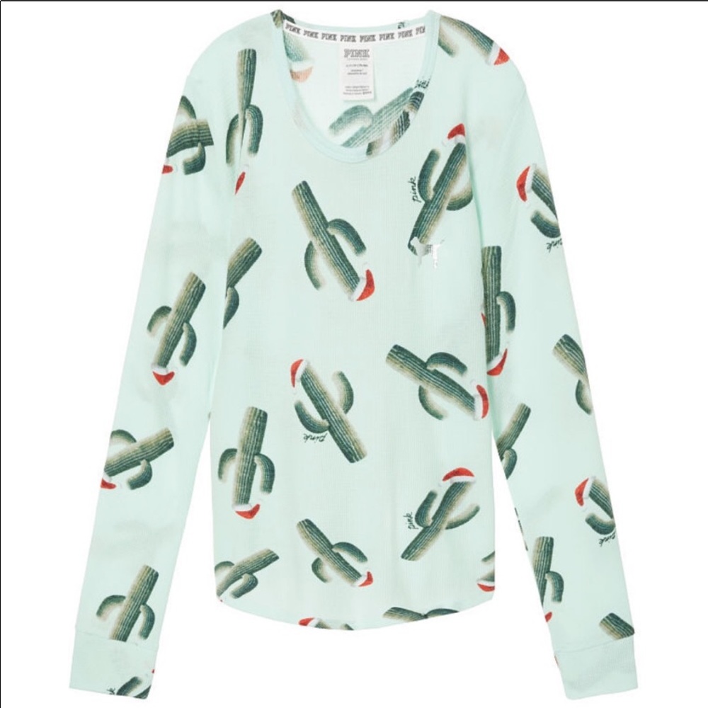 VS Cactus Print Lounge Sleepwear Pajama Shirt - Picture 2 of 2